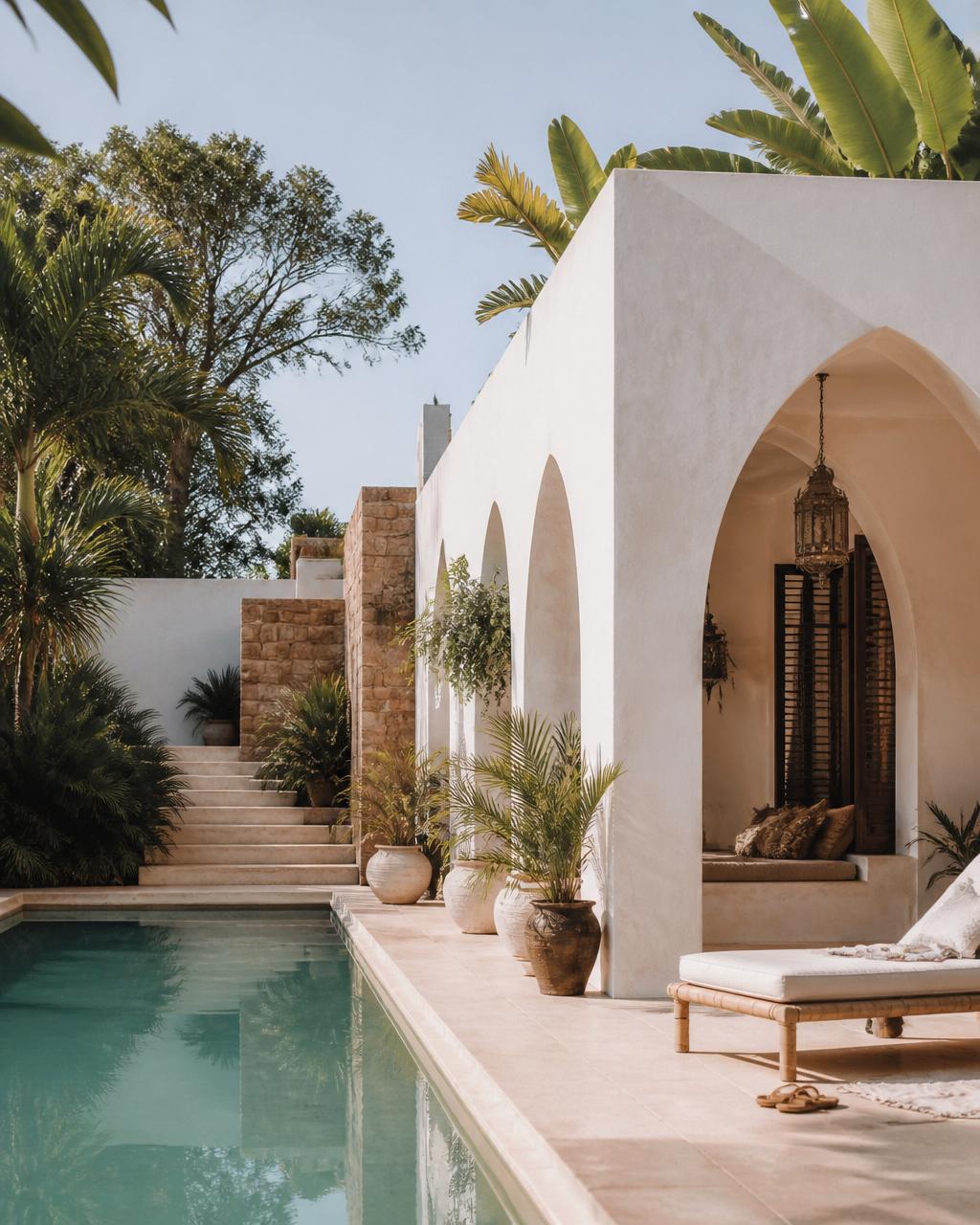 Villa Riad: Moroccan-inspired luxury villa with archways and pool in Byron Bay
